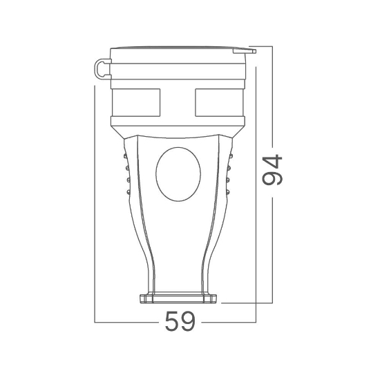 Imagine PRIZA PORTABILA SCHUKO CAUCIUC IP44 16A 230V NEGRU BRAYTRON
