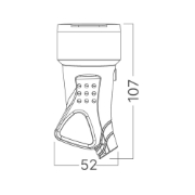 Imagine PRIZA PORTABILA SCHUKO cu maner CAUCIUC IP44 16A 230V NEGRU BRAYTRON