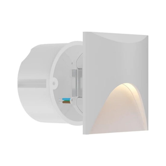 Imagine SPOT LED VEKSUS ALB PATRAT PENTRU TREPTE-3W-3000K IP65 STEP LIGHT