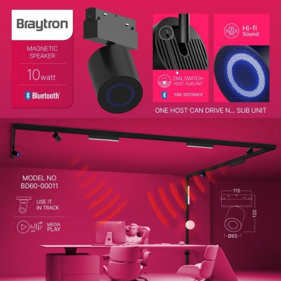 Imagine DIFUZOR PE SINA MAGNET CU BLUETOOTH, M20, 10W, NEGRU SPEAKER