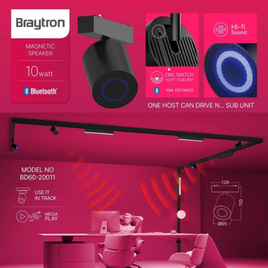Imagine DIFUZOR PE SINA MAGNET CU BLUETOOTH, S20B, 10W, NEGRU SPEAKER