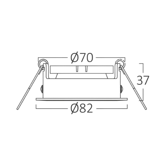 Imagine CARCASA NEAGRA PATRATA PT GU5.3 TETRA-F