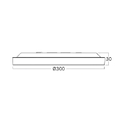Imagine PLAFONIERA LED 25W 5in1 2100lm IP40 JADE-G2-SLR NEGRU RND