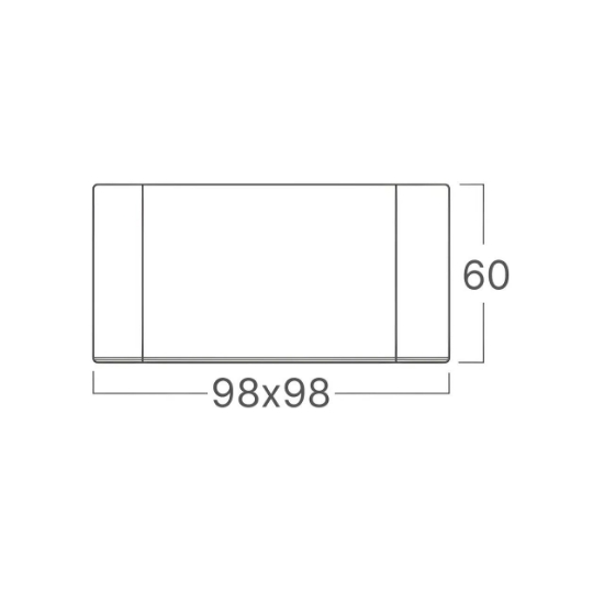 Imagine CORP GATA SR 1D 10W 3in1 SQR ext ALB int. NEGRU