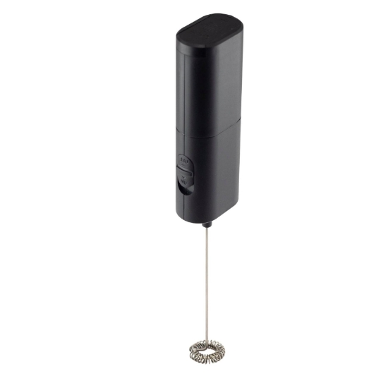 Imagine Aparat pt spuma de lapte, de mana, cu baterii, negru