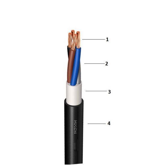 Imagine Cablu fără halogen cupru, N2XH 3x70+35 mm² B2ca – tambur