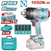 Imagine TOTAL - MASINA DE INSURUBAT CU IMPACT CU ACUMULATOR - 20V - 5.0AH - LI-ION (2 ACUMULATORI, 1 INCARCA