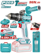 Imagine TOTAL - MASINA DE GAURIT CU IMPACT - 20V - 4.0AH LI-ION (2 ACUMULATORI, 1 INCARCATOR)