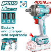 Imagine TOTAL - MASINA DE INSURUBAT CU IMPACT - 20V - 405N.m 1/2" (NU INCLUDE ACUMULATOR)