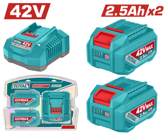 Imagine TOTAL - KIT 2 BATERII SI INCARCATOR - 42V - 2.5Ah
