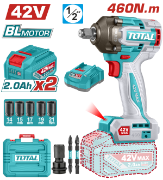 Imagine TOTAL - MASINA DE INSURUBAT CU IMPACT - 42V -1/2'' (INCLUDE 2 ACUMULATORI, 1 INCARCATOR)