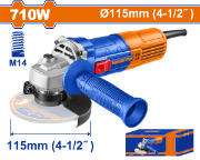 Imagine WADFOW - POLIZOR UNGHIULAR - 115MM - 710W
