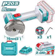 Imagine TOTAL - MINI POLIZOR UNGHIULAR - 20V - 2.0Ah (INCLUDE ACUMULATOR SI INCARCATOR)