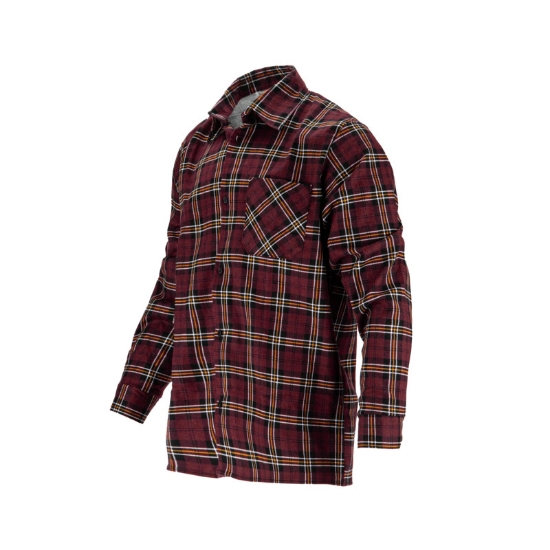 Imagine CAMASA FLANEL CU CAROURI DUNGATE / BORDO - S