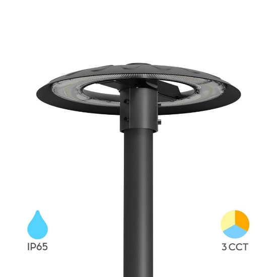 Imagine FELINAR CU LED 70W 9100lm D:46cm IK08 IP65 NEGRU