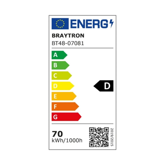 Imagine FELINAR CU LED 70W 9100lm D:46cm IK08 IP65 NEGRU