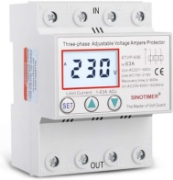 Imagine Releu TRIFAZIC siguranta digitala de protectie tensiune, Sinotimer, 1-63A, STVP-936-63A,  recuperare automata