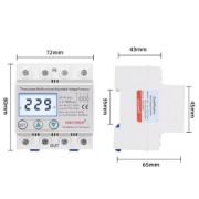 Imagine Releu trifazic SINOTIMER, siguranta digitala  de protectie tensiune, 380V, 80A, recuperare automata, STVP-932-80A