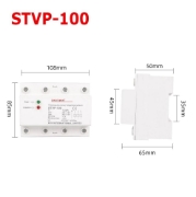 Imagine Releu protectie trifazic Sinotimer STVP-100, 125A, 400V, supratensiune, subtensiune, recuperare automata