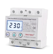 Imagine Releu trifazic, siguranta digitala  de protectie tensiune, Sinotimer, 380V, 50A, recuperare automata, STVP-932-50A