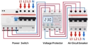 Imagine Releu trifazic, siguranta digitala  de protectie tensiune, Sinotimer, 380V, 50A, recuperare automata, STVP-932-50A
