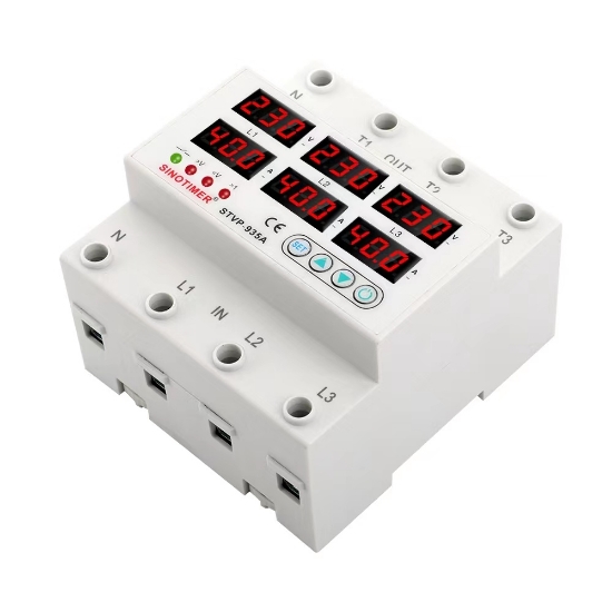 Imagine Releu trifazic , SINOTIMER, siguranta digitala de protectie, tensiune afisata 220V, 1-40A, STVP-935-40A,  recuperare automata
