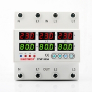 Imagine Releu TRIFAZIC, SINOTIMER, siguranta digitala de protectie tensiune 220V, 1-80A, STVP-935-80A,  recuperare automata