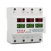 Imagine Releu TRIFAZIC, SINOTIMER, siguranta digitala de protectie tensiune 220V, 1-80A, STVP-935-80A,  recuperare automata