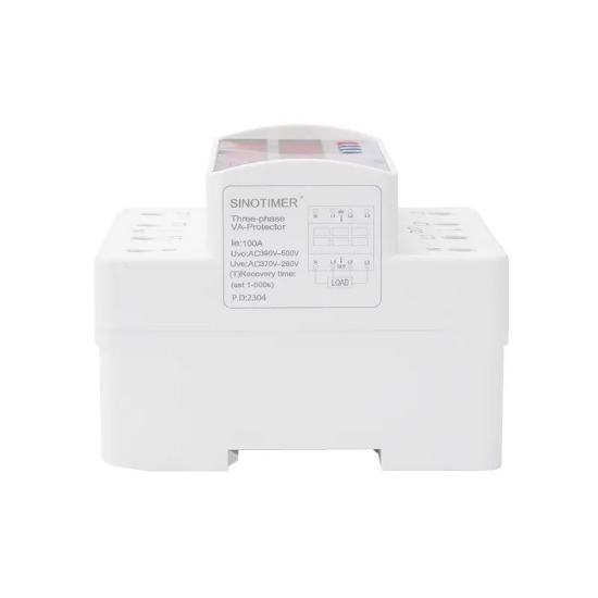 Imagine Releu trifazic Sinotimer, siguranta digitala de protectie, tensiune afisata  380V, programabil intre 1-100A, STVP935-100A-380