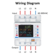 Imagine Contor de energie smart WIFI, Sinotimer, bidirectional, trifazic 3P+N, pentru panouri fotovoltaice 100A