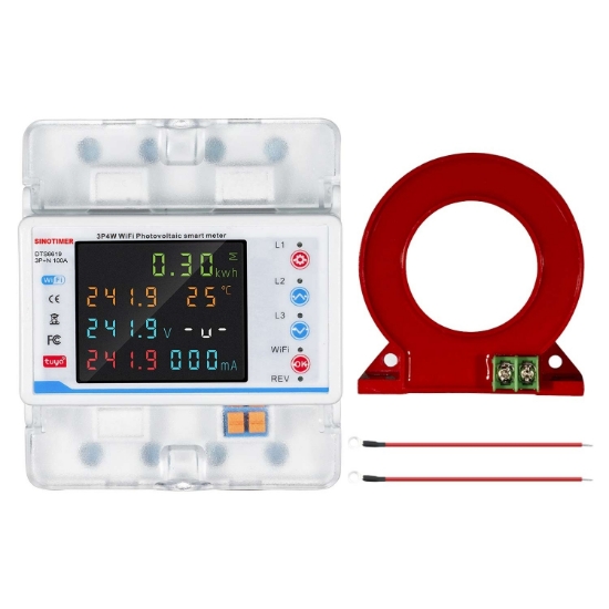 Imagine Contor de energie trifazic 3P+N, diferential, protectie supratensiuni, Sinotimer ,WiFi Tuya, bidirecțional, PV100A