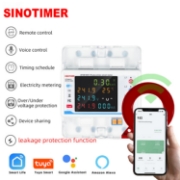 Imagine Contor de energie trifazic 3P+N, diferential, protectie supratensiuni, Sinotimer ,WiFi Tuya, bidirecțional, PV100A