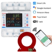 Imagine Contor de energie trifazic 3P+N, diferential, protectie supratensiuni, Sinotimer ,WiFi Tuya, bidirecțional, PV100A