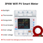 Imagine Contor de energie trifazic 3P+N, diferential, protectie supratensiuni, Sinotimer ,WiFi Tuya, bidirecțional, PV100A
