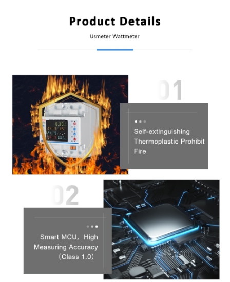 Imagine Contor de energie trifazic 3P+N, diferential, protectie supratensiuni, Sinotimer ,WiFi Tuya, bidirecțional, PV100A