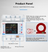 Imagine Contor de energie trifazic 3P+N, diferential, protectie supratensiuni, Sinotimer ,WiFi Tuya, bidirecțional, PV100A