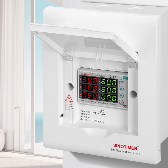 Imagine Releu protectie trifazic Sinotimer STVP-936VA, 80A, protectie tensiune si curent, afisaj digital, PV