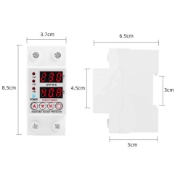 Imagine Releu siguranta digitala  de protectie tensiune, Sinotimer, 63A, SVP-918-63A, ecran dublu LED, recuperare automata
