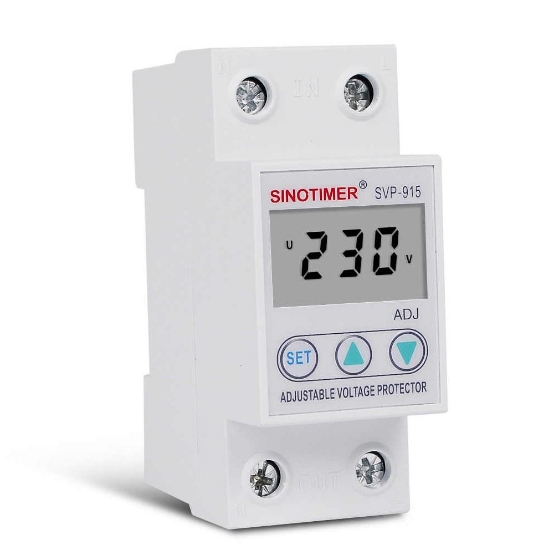 Imagine Releu siguranta digitala  de protectie tensiune, Sinotimer, 40A, SVP-915, ecran  LED, recuperare automata, SVP-915-40A