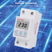 Imagine Releu siguranta digitala  de protectie tensiune, Sinotimer, 40A, SVP-915, ecran  LED, recuperare automata, SVP-915-40A