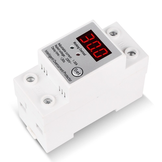 Imagine Releu siguranta digitala  de protectie tensiune, Sinotimer, 30A, 230V, SAP-30A, recuperare automata cu afisaj LED