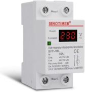 Imagine Releu siguranta digitala  de protectie tensiune, Sinotimer, 40A, 230V, SVP-60L, recuperare automata