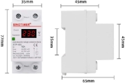 Imagine Releu siguranta digitala  de protectie tensiune, Sinotimer, 40A, 230V, SVP-60L, recuperare automata