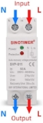 Imagine Releu siguranta digitala  de protectie tensiune, Sinotimer, 63A, 230V,  recuperare automata, SVP-911-63A
