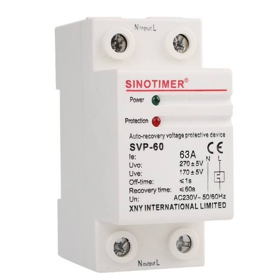 Imagine Releu siguranta digitala  de protectie tensiune, Sinotimer, SVP-60, 63A