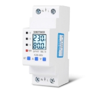 Imagine Releu siguranta digitala protectie tensiune, Sinotimer, intre 1- 63A programabil ,ecran  LED, arata consum kWh, SVP-917-63A