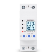 Imagine Releu siguranta digitala protectie tensiune, Sinotimer, intre 1- 63A programabil ,ecran  LED, arata consum kWh, SVP-917-63A