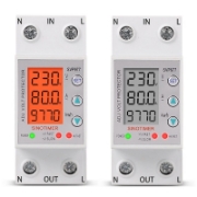 Imagine Releu siguranta digitala  de protectie tensiune, Sinotimer, programabil intre 1-80A, 220V,  recuperare automata, SVP-977
