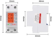 Imagine Releu siguranta digitala  de protectie tensiune, Sinotimer, programabil intre 1-80A, 220V,  recuperare automata, SVP-977
