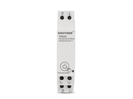 Imagine Comutator WIFI temporizat , Sinotimer, digital monofazat de la distanta SINOTIMER TM608 AC 110V 220V 16A 18mm